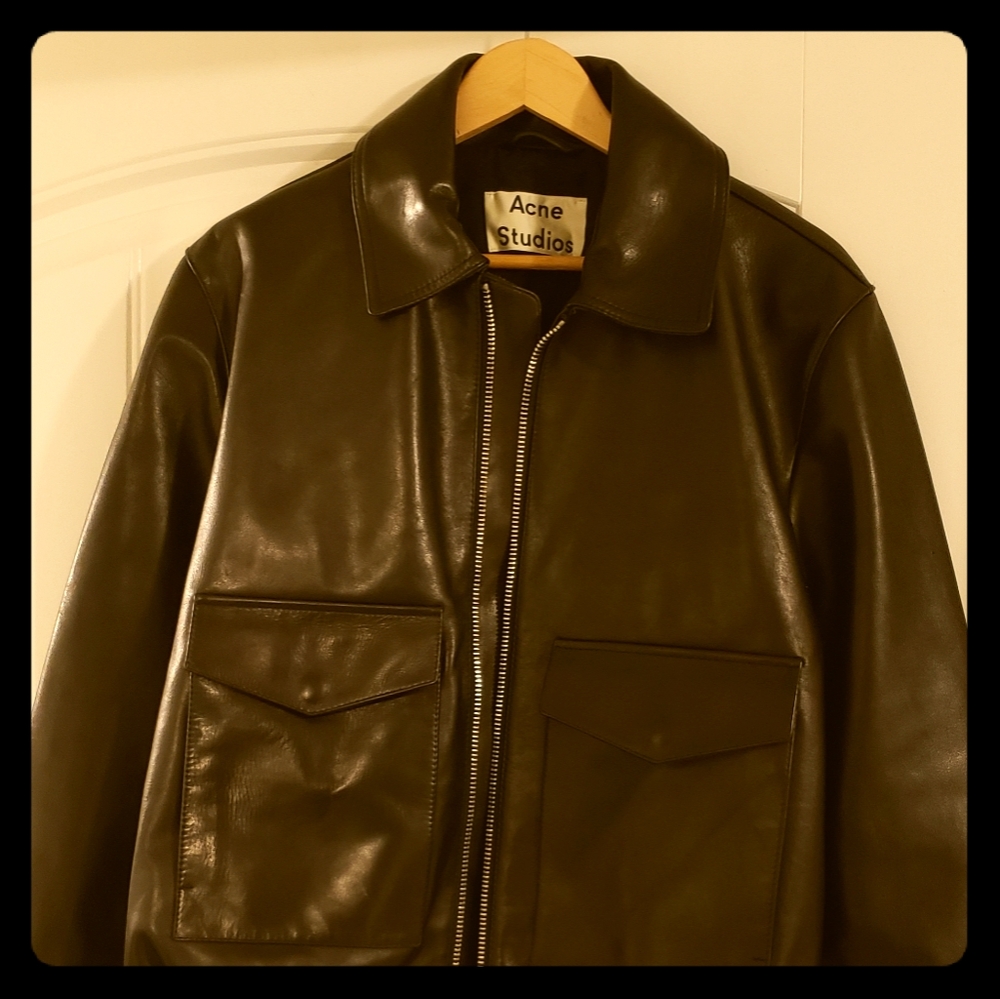 Black Acne Studios Leather Jacket